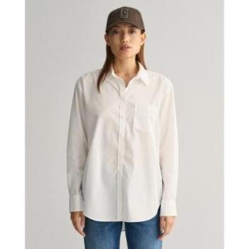 Camisa de Mujer Gant 4300212 Relaxed Fit Algodón Blanca (44)