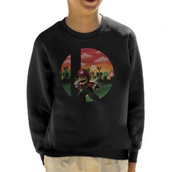 Black Super Mario vs. Smash Bros Youth Hoodie