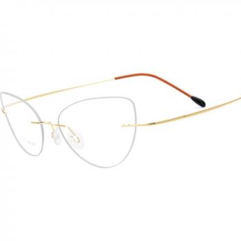HDCRAFTER Screwless Optical Cat Eye Glasses for Women