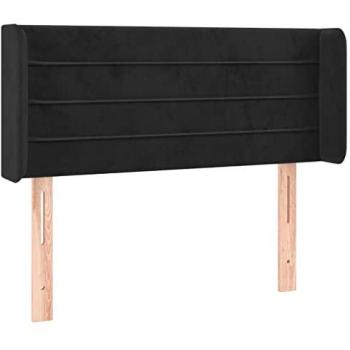 VidaXL Samt Kopfteil mit integrierter LED Beleuchtung Schwarz 83x16x78/88 cm