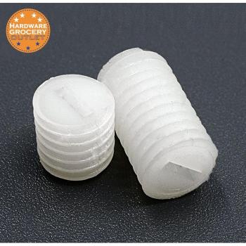 Nylon Set Screw, Slotted Drive, 100 pcs