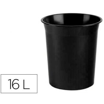 Papelera Plástico Archivo 2000 16L Sanitized Negro