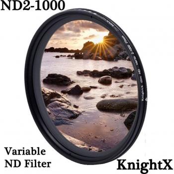 KnightX ND2 bis ND1000 Fader ND-Filter für Canon Nikon 49mm 52mm 55mm 58mm 62mm 67mm 72mm 77mm Zubehör