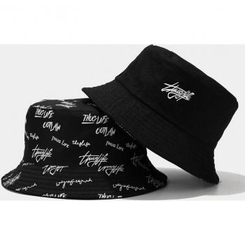 Gorro de pescador unisex con estampado de grafiti