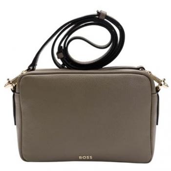 Grey 21cm Leather Shoulder Bag – Boss Alyce