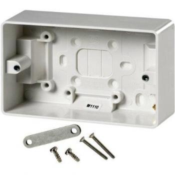 Mk Logic Plus Surface Pattress Box, 2 Gang, 40mm