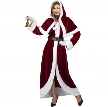 Weihnachtsfrauen Kostüm Rot & Weiß – Vegaoo M