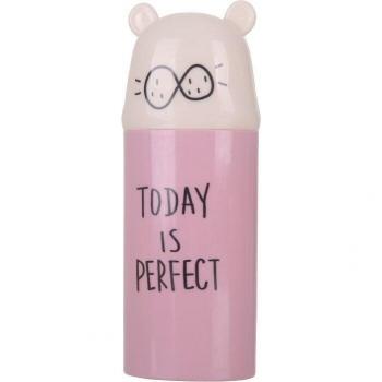 Travel-Friendly Cartoon Bear Wash Cup and Toothbrush Organizer