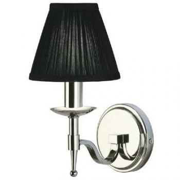 Stanford Nickel Wall Lantern – Black Shade