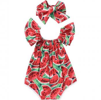 Traje de baño “Nido de Sandía” con accesorios de playa