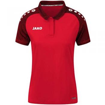 JAKO Damen Performance Polo Rot Schwarz 44