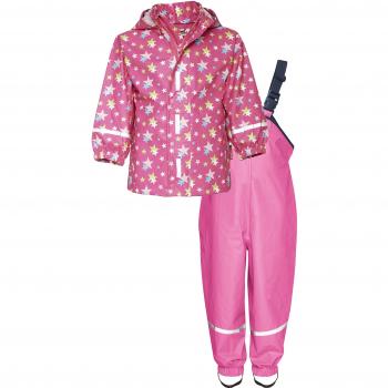 Playshoes 2 piezas conjunto lluvia estrellas rosa