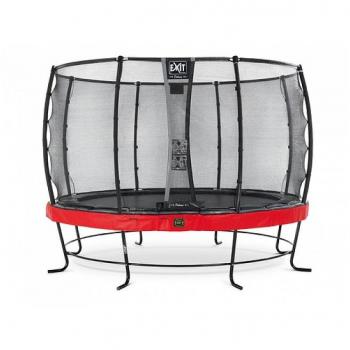Exit Deluxe Trampolin 427 cm – Rot – Sicherheitspaket inklusive
