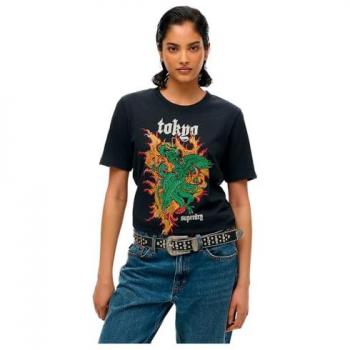 Superdry Camiseta Manga Corta Neo Tattoo Mujer