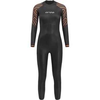 Traje de Neopreno Open Water Orca Zeal con manga larga en negro y naranja, talla M