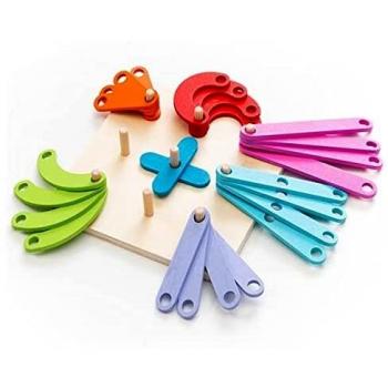 InnovaGoods Koogame Lernspielzeug aus Holz mit Buchstaben und Zahlen