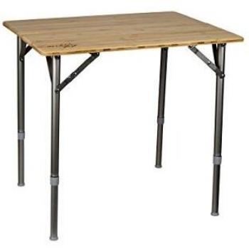 BO-CAMP Falttisch Klapptisch Alu Bambus 50 x 65 cm