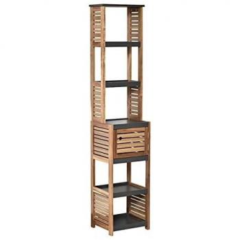 EVIDECO French Gray Wood Linen Tower
