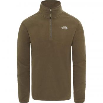 The North Face M 100 Glacier Sweat-Shirt 1/4 Zip Homme New Taupe Green S