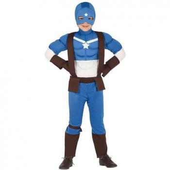 Disfraz de superhéroe Capitán Azul para niño