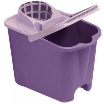 Mery Cubo con asa y escurridor Azul Mate