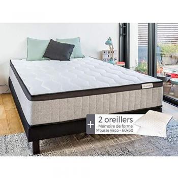 Forme-Memory Royal 180x200 – Matelas et Oreillers 60x60 en mousse à mémoire