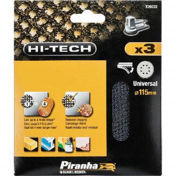Black and Decker Piranha Hi Tech Quick Fit Mesh ROS Sanding Sheets 115mm 240g