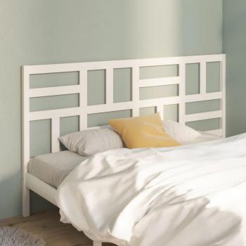 Solid Wood Pine Bed Headboard White 206x4x104 cm