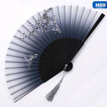 Foldable Orchid Fan – Traditional Chinese Party Handheld