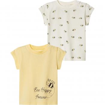 Pack Lupilu 2 T‑shirts Bébé (Blanc et Jaune)