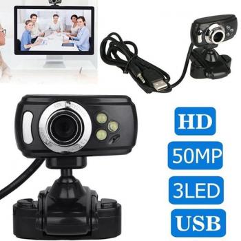 High Definition Webcam with Night Vision and Microphone