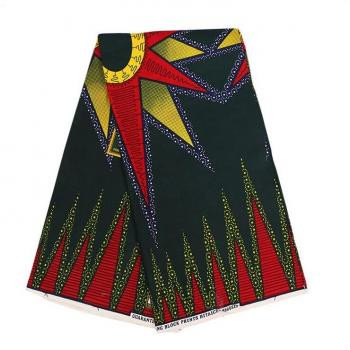 Schöner Druck auf Afrikanischem Wachs Stoff 100% Polyester