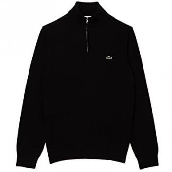 Lacoste Herren Pullover AH1980 Schwarz Classic Fit