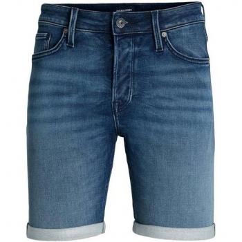 Pantaloni Corti Denim Jack & Jones Rick Icon 46 Blu Plus Size