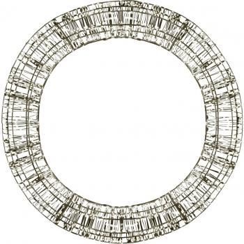 Corona Festiva Negra 75 cm con 2 000 LEDs