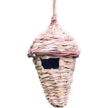 Maison de jardin en bois pour colibris, suspendue, décoration artisanale