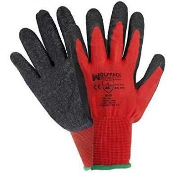 Guantes de Latex/Nylon Gripflex con Colgador Talla 7, Rojo