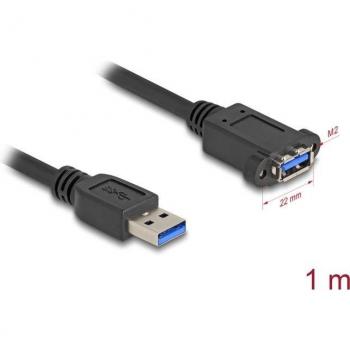 Delock 80486 USB Type-A Male to Type-A Female 1.0 m Cable