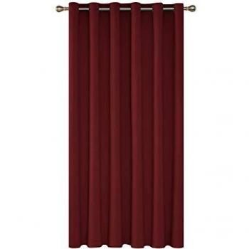 Deconovo Hitzeschutz Gardine Rot 214x203 cm