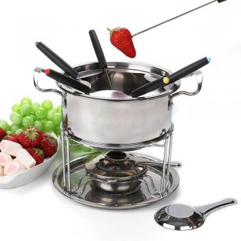 Fonduta set 6 persone con resistenza termica in acciaio