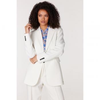 JANSEN AMSTERDAM WQ238 Blazer met Lange Mouwen Winterwit