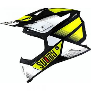 Suomy Motocross X‑Wing Casco Negro Blanco Amarillo S