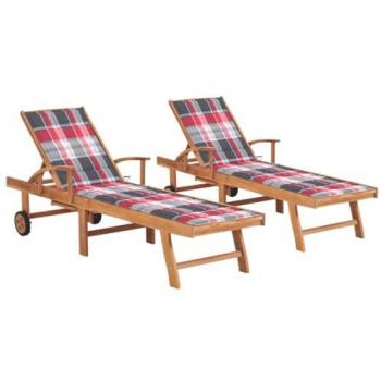 Teak Lounge Duo Rosso