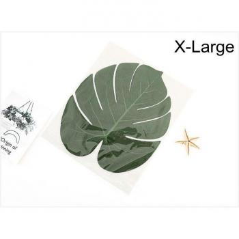 12pcs Green Monstera Leaves for Festival and Wedding Supplies