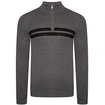 Dare 2b Men's Unite Us Half Zip Knit Sweater Charcoal Grey Black, Size: L