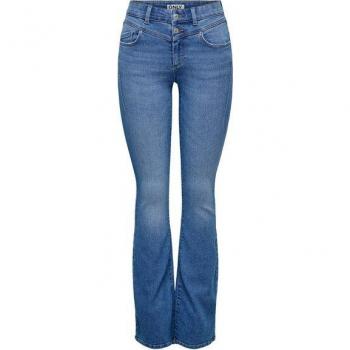 Damen-Jeans ONLY Bootcut „ONLSARAH VIS BUT MID FLARED DNM BOX“, Größe S, Länge 32, medium Blau