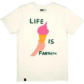 Vêtement Homme Stockholm Life Is Fantastic – T‑shirt Blanc – Taille Médium