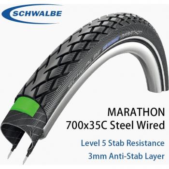Schwalbe MARATHON 700x28C Bicycle Tire Level 5 Stab Resistance