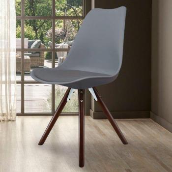 Fusion Living Soho Chair with Dark Wood Pyramid Legs