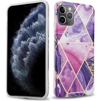 Étui de protection Marbre Vague (Violet) – Silicone TPU pour iPhone 11 Pro